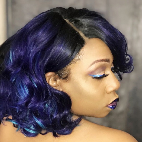 Ocean Blue 12' Closure Wig - Picture 2 of 2